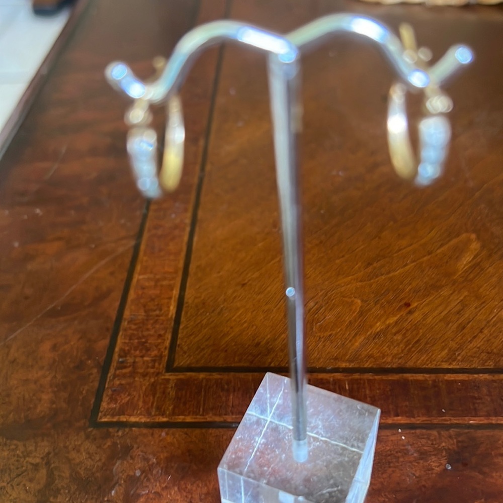 14kt yellow gold diamond earrings.